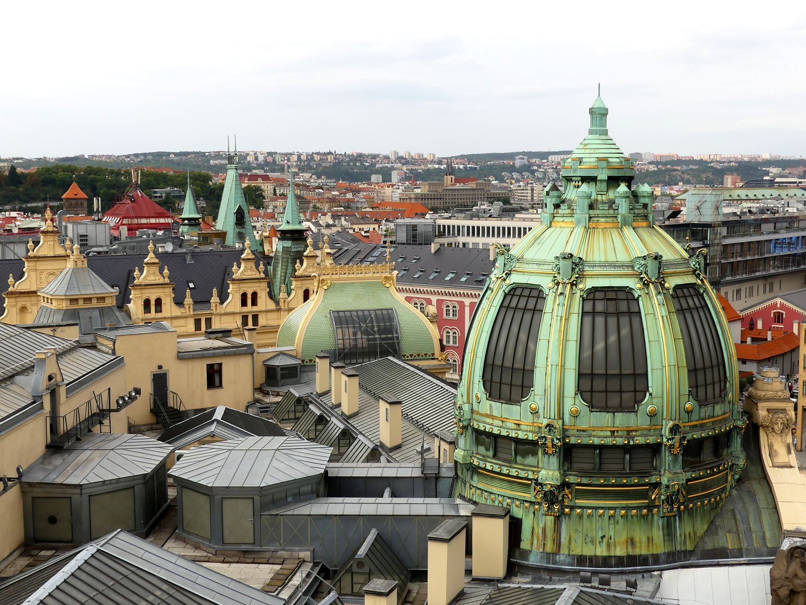 Prague Vue de la tour de la Poudrière Claironyva