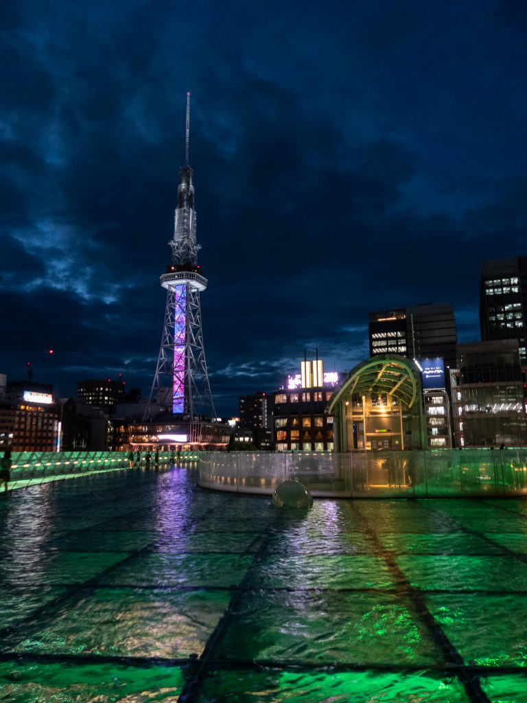 Spaceship Aqua by night