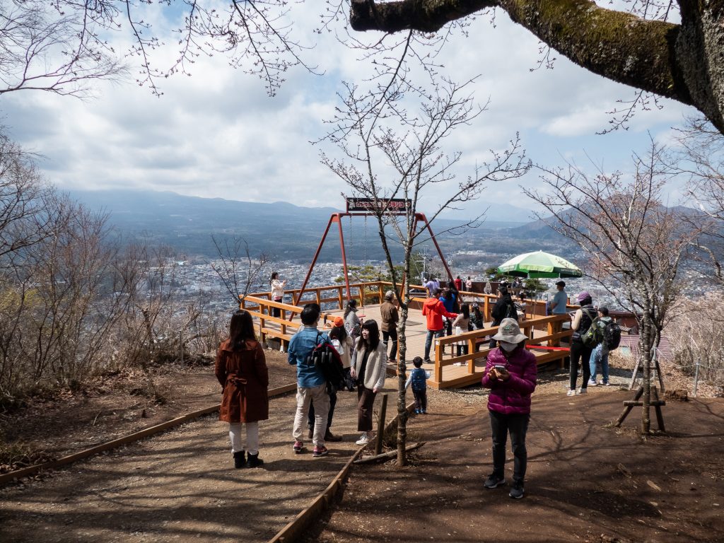 Balançoire vu sur le lac Kawaguchi