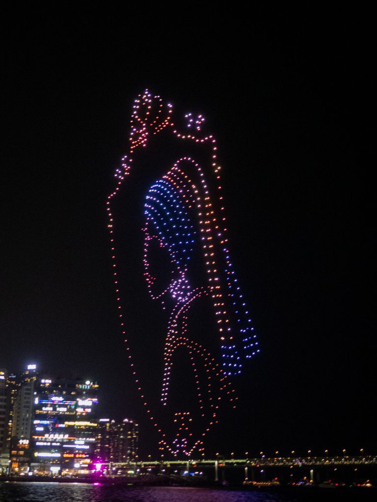 Spectacle de drônes de Busan
