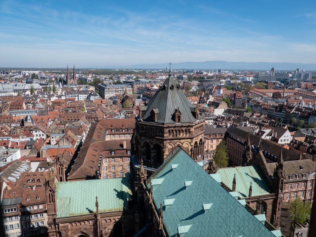 Vue sur Strasbourg depuis la plateforme de la cathédrale