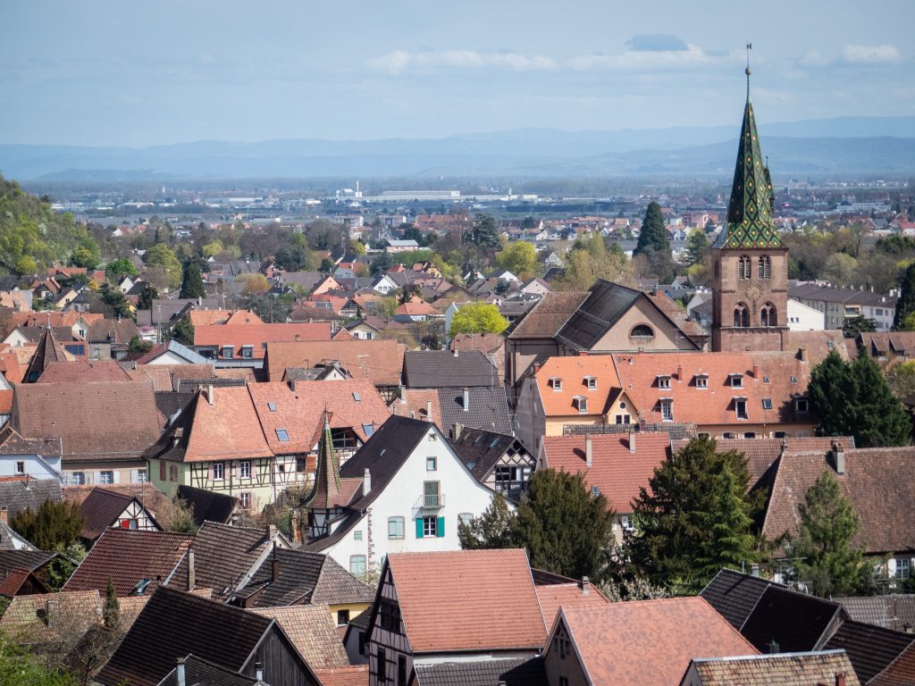 Vue panoramique sur le village de Turckheim